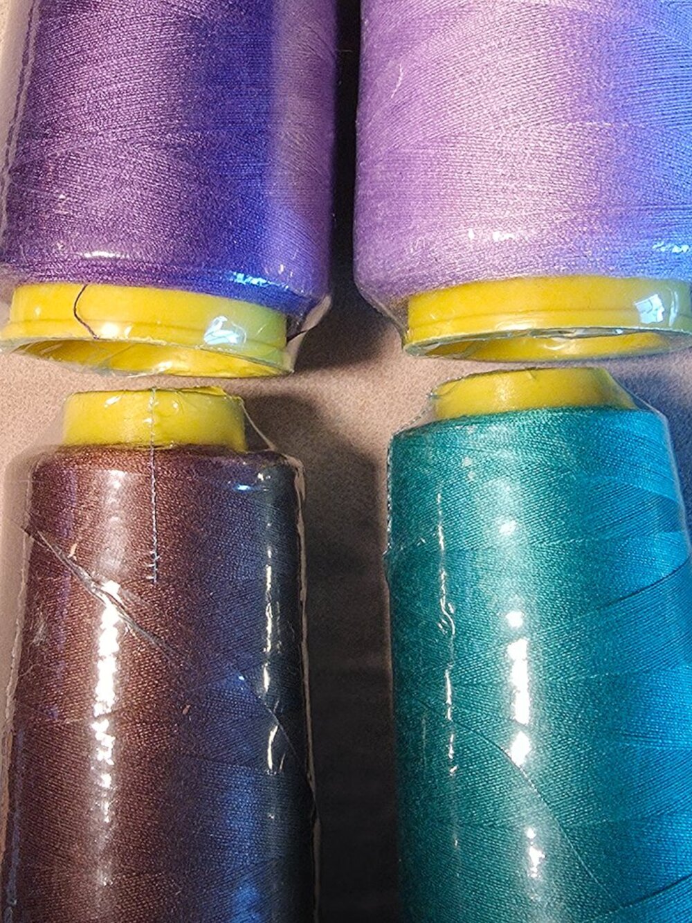 Lot of 4 Medium Cones Polyester Embroidery Machine Thread